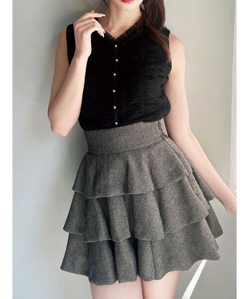 RESEXXY(リゼクシー)の「シャーリングボリュームトップス(その他トップス・レディース・アイボリー/ピンク/ブラック・FREE)」の1枚目の写真