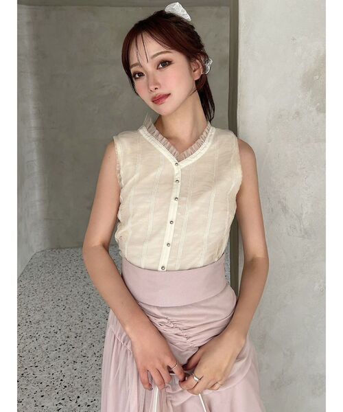 RESEXXY(リゼクシー)の「シャーリングボリュームトップス(その他トップス・レディース・アイボリー/ピンク/ブラック・FREE)」の7枚目の写真