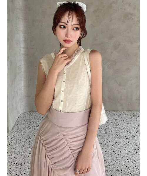 RESEXXY(リゼクシー)の「シャーリングボリュームトップス(その他トップス・レディース・アイボリー/ピンク/ブラック・FREE)」の8枚目の写真