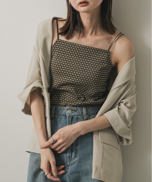 セール】パターンダブルストラップキャミ（キャミソール）｜SENSE OF