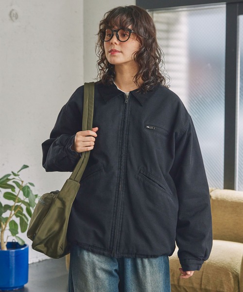 ドロスト ヴィンテージライク 衿配色 中綿 デトロイト ダック