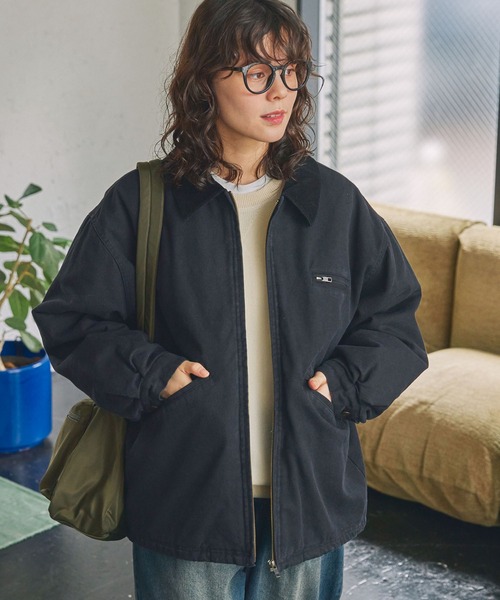 ドロスト ヴィンテージライク 衿配色 中綿 デトロイト ダック