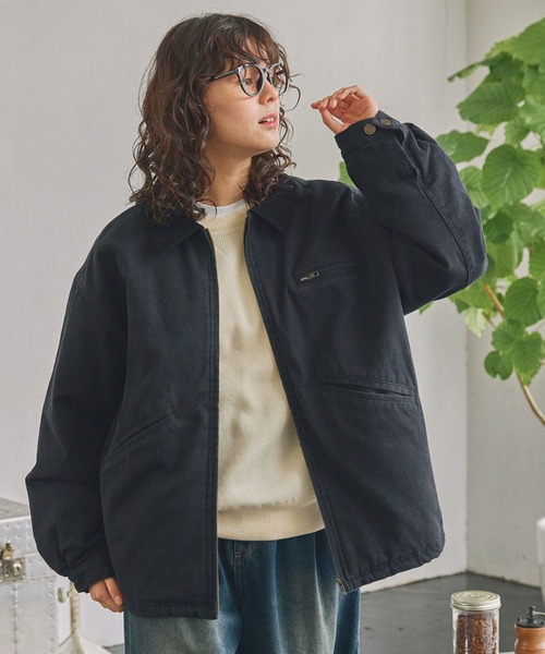 ドロスト ヴィンテージライク 衿配色 中綿 デトロイト ダック