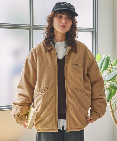 セール】ドロスト ヴィンテージライク 衿配色 中綿 デトロイト ダック