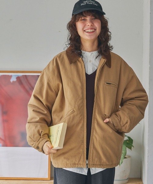 セール】ドロスト ヴィンテージライク 衿配色 中綿 デトロイト ダック