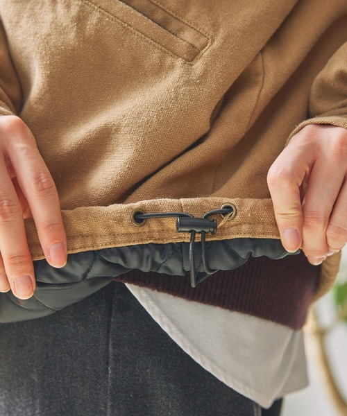 ドロスト ヴィンテージライク 衿配色 中綿 デトロイト ダック