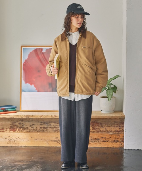 セール】ドロスト ヴィンテージライク 衿配色 中綿 デトロイト ダック