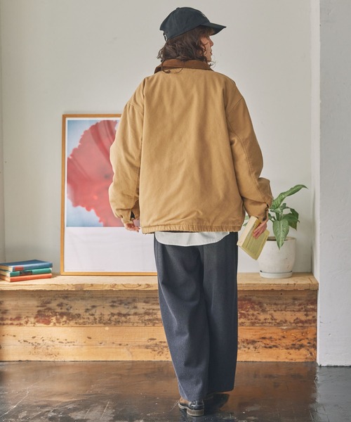 ドロスト ヴィンテージライク 衿配色 中綿 デトロイト ダック