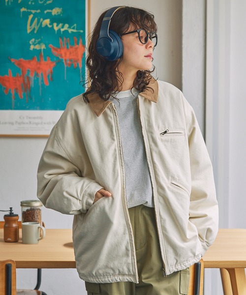 セール】ドロスト ヴィンテージライク 衿配色 中綿 デトロイト ダック