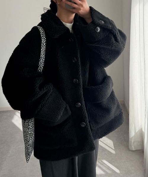 セール】ステンカラーボアミドルコート（その他アウター）｜RANAN