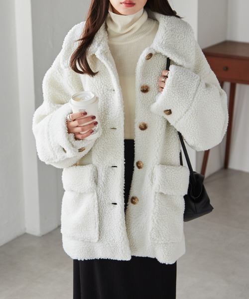 RANAN（ラナン）の「ステンカラーボアミドルコート（その他アウター