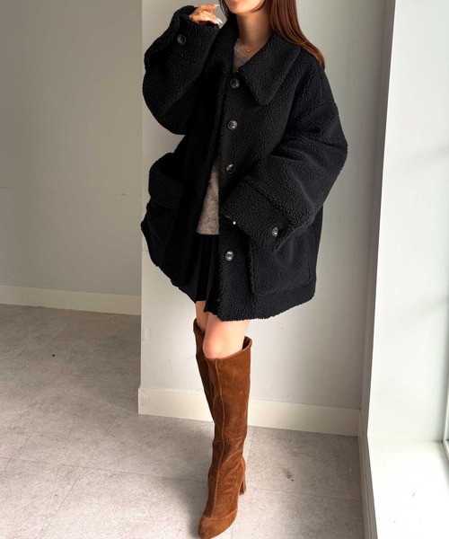 RANAN（ラナン）の「ステンカラーボアミドルコート（その他アウター