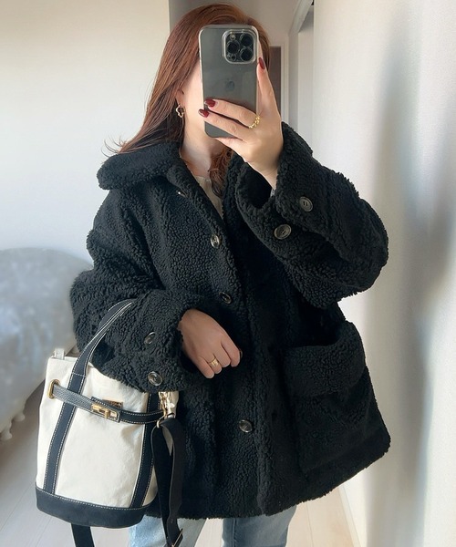 セール】ステンカラーボアミドルコート（その他アウター）｜RANAN