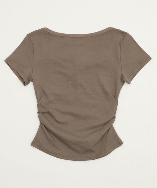 dispark(ディスパーク)の「DISPARK/サイドギャザーハトメストリングT(Tシャツ/カットソー・レディース・ブラウン/ベージュ・FREE)」の15枚目の写真
