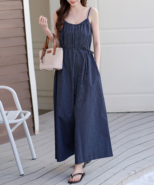 サロペット・オーバーオール・オールインワン Eaphi 2024ss linen like fringe salopette And A サロペット オーバーオール Lee リー / MARINE SALOPETTE