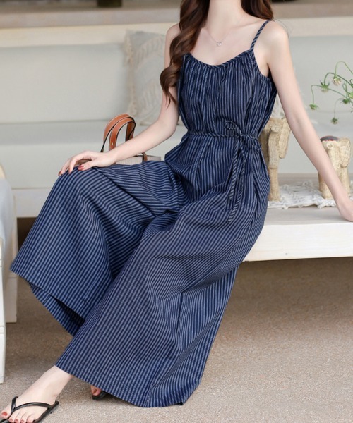 サロペット・オーバーオール・オールインワン myl my jumpsuit ALEXIA STAM サロペット オーバーオール Front Zip V Neck