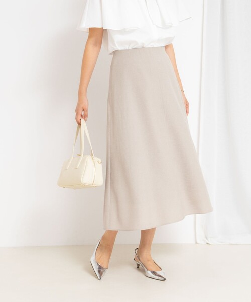 NOLLEY’S Sophi（ノーリーズソフィ）の「ウォッシャブル麻調フレアスカート（スカート・レディース・オレンジ/チャコールグレー/グレイッシュベージュ・38/36）」の3枚目の写真