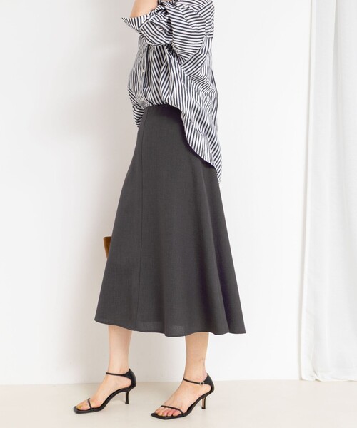 NOLLEY’S Sophi（ノーリーズソフィ）の「ウォッシャブル麻調フレアスカート（スカート・レディース・オレンジ/チャコールグレー/グレイッシュベージュ・38/36）」の16枚目の写真