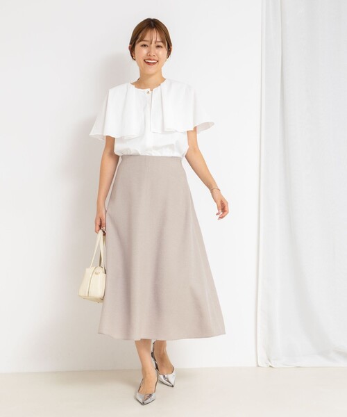 NOLLEY’S Sophi（ノーリーズソフィ）の「ウォッシャブル麻調フレアスカート（スカート・レディース・オレンジ/チャコールグレー/グレイッシュベージュ・38/36）」の17枚目の写真