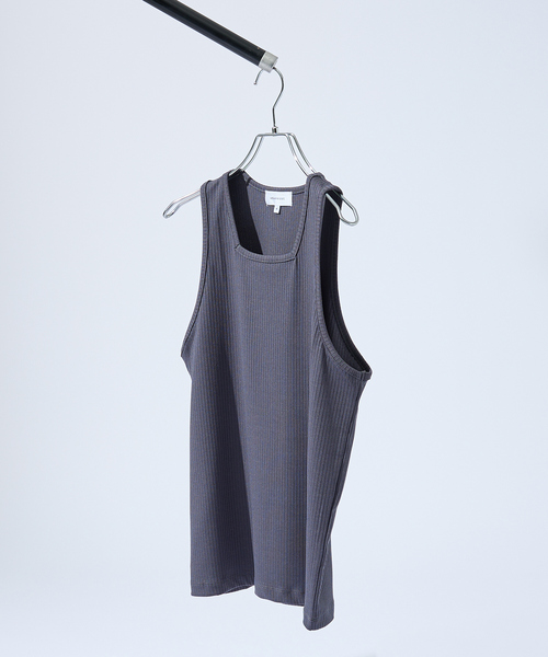ABAHOUSE（アバハウス）の「【スクエアネック】ストレッチ テレコ タンクトップ（タンクトップ・メンズ・ホワイト/ブラック/チャコールグレー/ブルー・46/48）」の11枚目の写真
