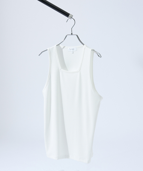 ABAHOUSE（アバハウス）の「【スクエアネック】ストレッチ テレコ タンクトップ（タンクトップ・メンズ・ホワイト/ブラック/チャコールグレー/ブルー・46/48）」の20枚目の写真