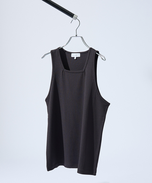 ABAHOUSE（アバハウス）の「【スクエアネック】ストレッチ テレコ タンクトップ（タンクトップ・メンズ・ホワイト/ブラック/チャコールグレー/ブルー・46/48）」の15枚目の写真