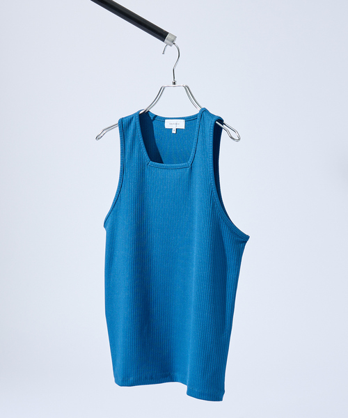 ABAHOUSE（アバハウス）の「【スクエアネック】ストレッチ テレコ タンクトップ（タンクトップ・メンズ・ホワイト/ブラック/チャコールグレー/ブルー・46/48）」の13枚目の写真