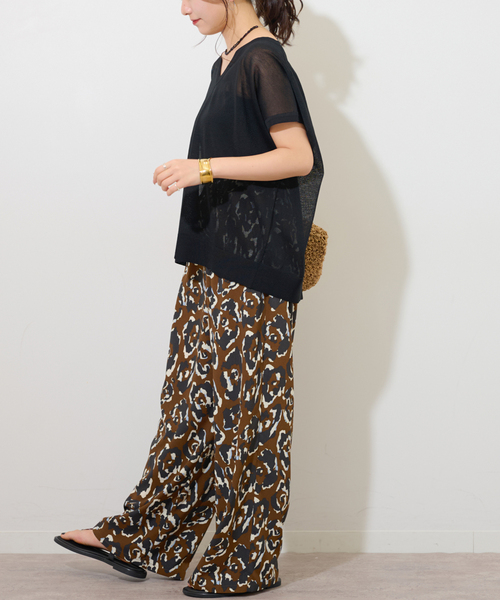 JOURNAL STANDARD relume（ジャーナルスタンダード　レリューム）の「レオパードプリントパンツ（その他パンツ・レディース・ブラウン/ボルドー・FREE）」の5枚目の写真