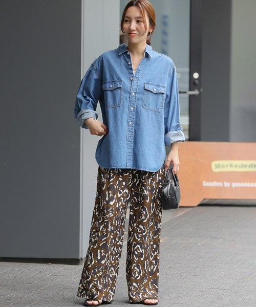 JOURNAL STANDARD relume（ジャーナルスタンダード　レリューム）の「レオパードプリントパンツ（その他パンツ・レディース・ブラウン/ボルドー・FREE）」の7枚目の写真