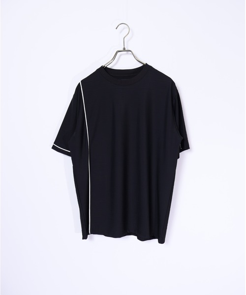 MMMM（エムエムエムエム）の「MMMM/スーパークールストレッチパイピングTee（Tシャツ/カットソー・メンズ・チャコール/ブラック・LARGE/X-LARGE/MEDIUM）」の2枚目の写真