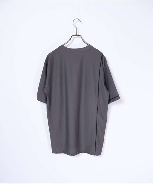 MMMM（エムエムエムエム）の「MMMM/スーパークールストレッチパイピングTee（Tシャツ/カットソー・メンズ・チャコール/ブラック・LARGE/X-LARGE/MEDIUM）」の9枚目の写真