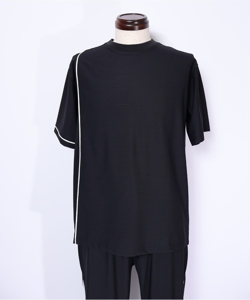 MMMM（エムエムエムエム）の「MMMM/スーパークールストレッチパイピングTee（Tシャツ/カットソー・メンズ・チャコール/ブラック・LARGE/X-LARGE/MEDIUM）」の3枚目の写真