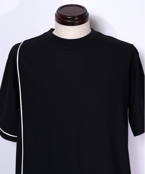 MMMM（エムエムエムエム）の「MMMM/スーパークールストレッチパイピングTee（Tシャツ/カットソー・メンズ・チャコール/ブラック・LARGE/X-LARGE/MEDIUM）」の4枚目の写真