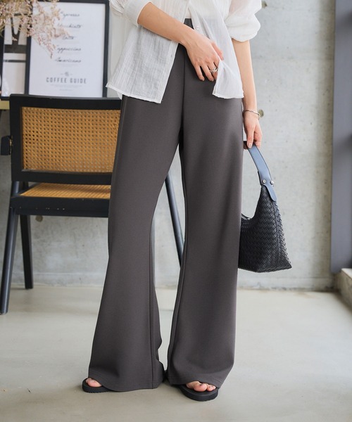 選べる4サイズ ] 錯覚美脚ストレッチワイドパンツ（その他パンツ