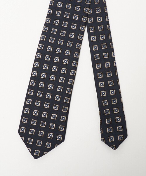 FRANCO BASSI(フランコバッシ)の「<FRANCO BASSI>フラワーコモン ネクタイ(ネクタイ・メンズ・ブラウン系/ネイビー・FREE)」の3枚目の写真