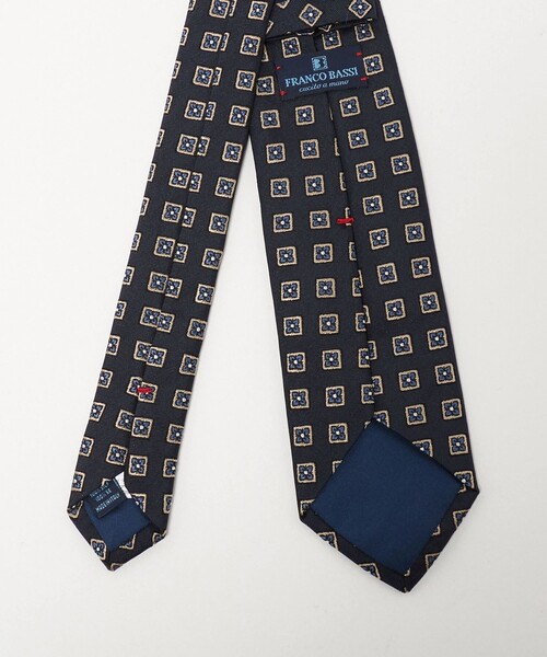 FRANCO BASSI(フランコバッシ)の「<FRANCO BASSI>フラワーコモン ネクタイ(ネクタイ・メンズ・ブラウン系/ネイビー・FREE)」の4枚目の写真