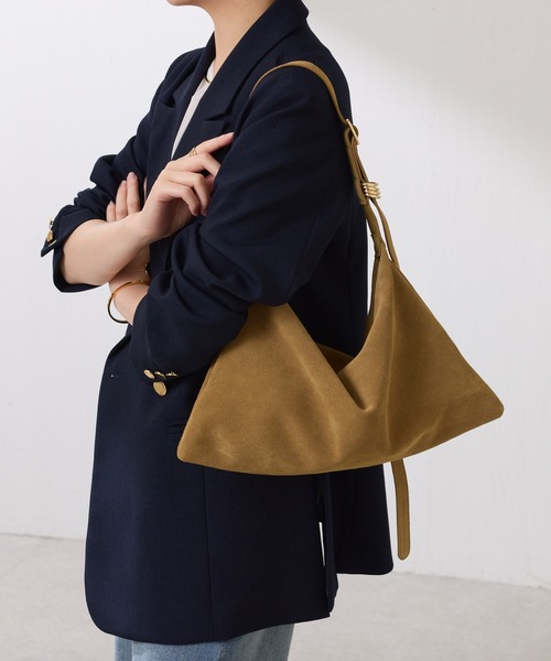 PAPILLONNER（パピヨネ）の「スリムレザーショルダーバッグ（ショルダーバッグ・レディース・ベージュ/ブラック・FREE）」の2枚目の写真