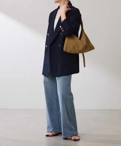 PAPILLONNER（パピヨネ）の「スリムレザーショルダーバッグ（ショルダーバッグ・レディース・ベージュ/ブラック・FREE）」の6枚目の写真