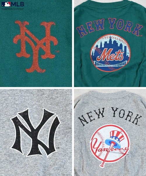 MLB(メジャーリーグベースボール)の「【MLB】別注ロゴプリントスウェット(スウェット・キッズ・オフホワイト/チャコール/マスタード/杢グレー/グリーン・130/120/110/100/90/80/150/140)」の9枚目の写真