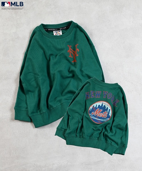 MLB(メジャーリーグベースボール)の「【MLB】別注ロゴプリントスウェット(スウェット・キッズ・オフホワイト/チャコール/マスタード/杢グレー/グリーン・130/120/110/100/90/80/150/140)」の12枚目の写真