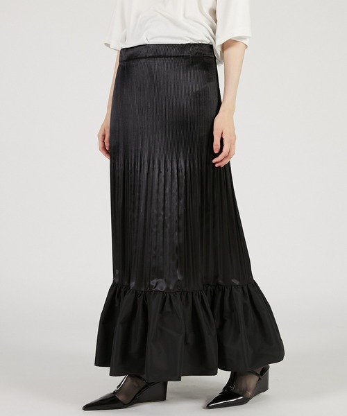 PRANK PROJECT（プランクプロジェクト）の「プリーツスカート / Pleated Skirt（スカート・レディース・ブラック/アイボリー・36/38）」の6枚目の写真