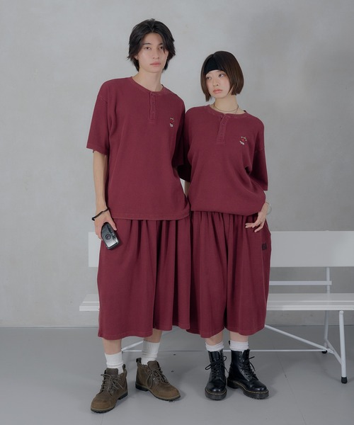 Perushu（ペルーシュ）の「Perushu／NBA ワッフルワイドショーツ（スウェットパンツ・メンズ・ボルドー/ブラウン/ブラック/ネイビー・MEDIUM/LARGE）」の15枚目の写真