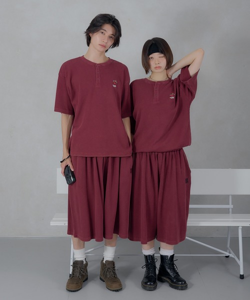 Perushu（ペルーシュ）の「Perushu／NBA ワッフルワイドショーツ（スウェットパンツ・メンズ・ボルドー/ブラウン/ブラック/ネイビー・MEDIUM/LARGE）」の13枚目の写真