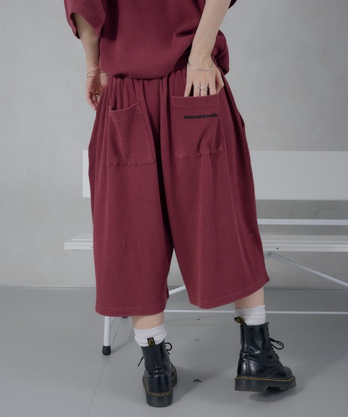 Perushu（ペルーシュ）の「Perushu／NBA ワッフルワイドショーツ（スウェットパンツ・メンズ・ボルドー/ブラウン/ブラック/ネイビー・MEDIUM/LARGE）」の12枚目の写真