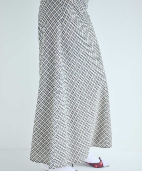 SEA（シー）の「クラシックチェック バイアス フレアマキシスカート（スカート・レディース・ベージュ・0/1）」の5枚目の写真