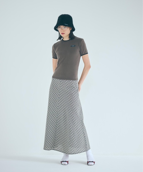 SEA（シー）の「クラシックチェック バイアス フレアマキシスカート（スカート・レディース・ベージュ・0/1）」の7枚目の写真