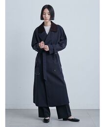トレンチコート（ブルー・ネイビー/青色系）ファッション通販