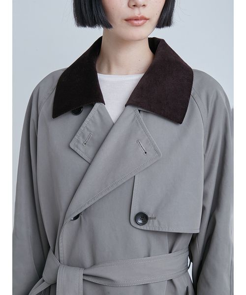 MIESROHE(ミースロエ)の「撥水ECOトレンチCT(トレンチコート・レディース・カーキ/ベージュ/ネイビー・0/1)」の12枚目の写真