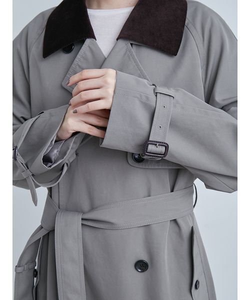MIESROHE(ミースロエ)の「撥水ECOトレンチCT(トレンチコート・レディース・カーキ/ベージュ/ネイビー・0/1)」の13枚目の写真