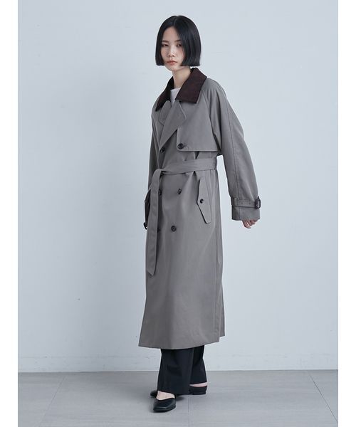 MIESROHE(ミースロエ)の「撥水ECOトレンチCT(トレンチコート・レディース・カーキ/ベージュ/ネイビー・0/1)」の20枚目の写真